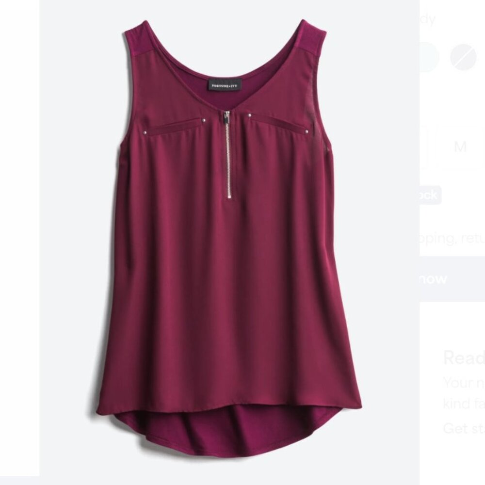 Fortune + Ivy maroon tank top